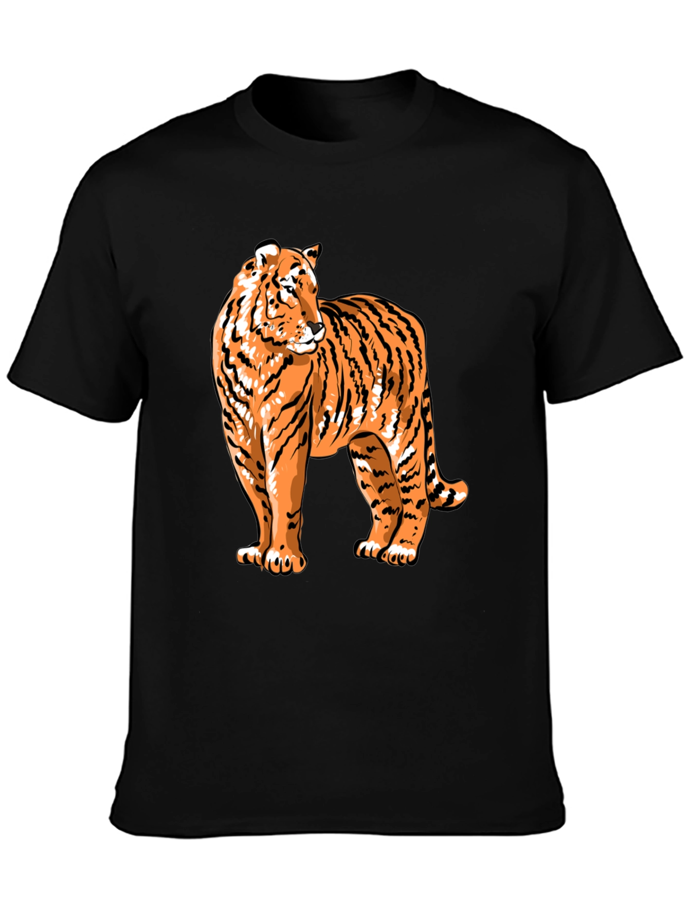 Cool Tiger Graphic Black T-Shirt