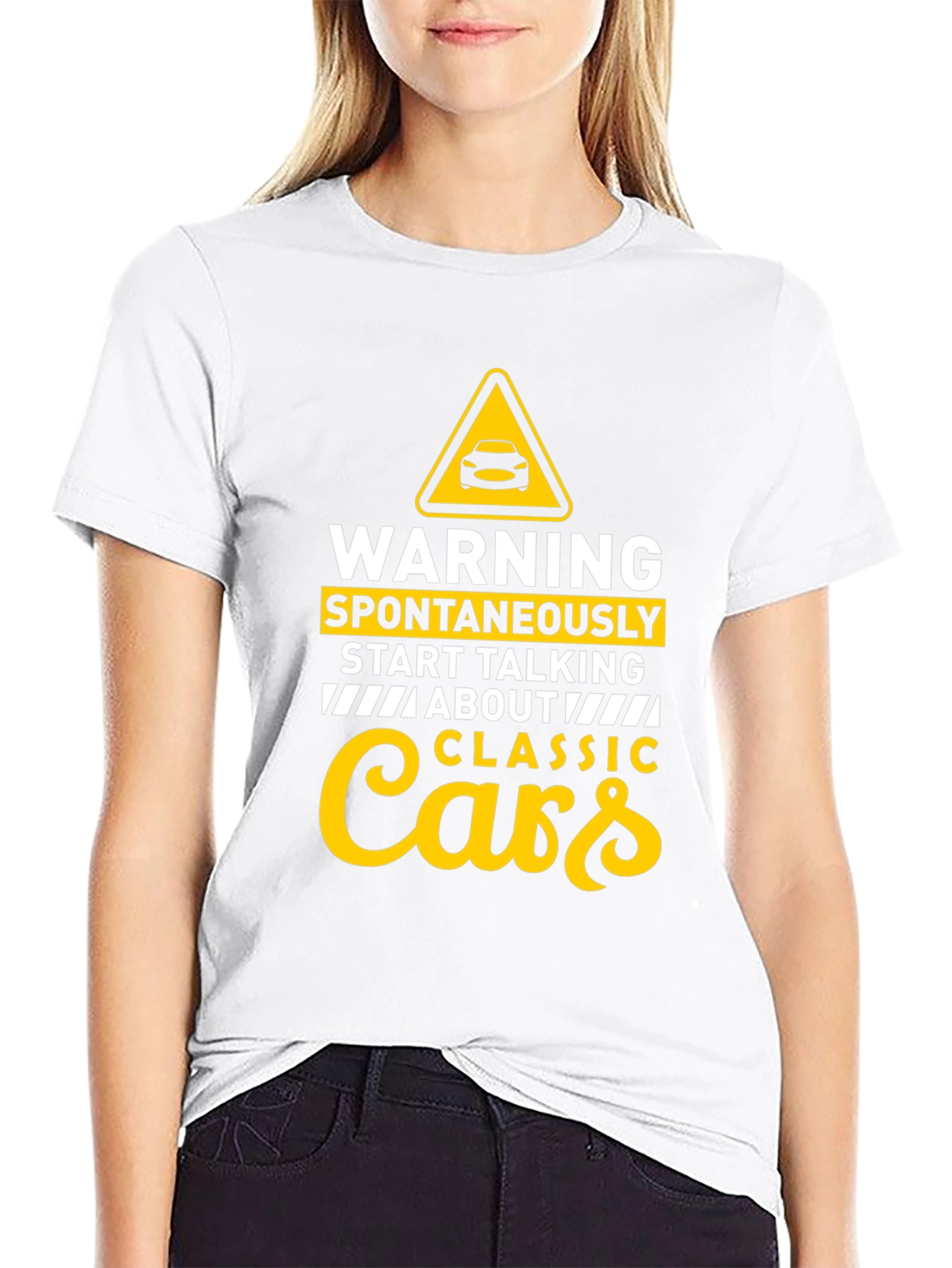 Classic Cars T-Shirt - Warning Spontaneous Talking Tee