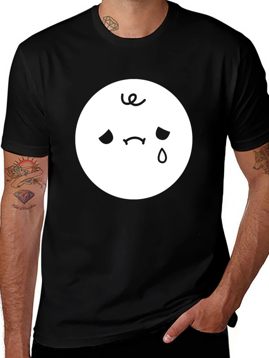Sad Emoji Black T-Shirt - Unisex Style