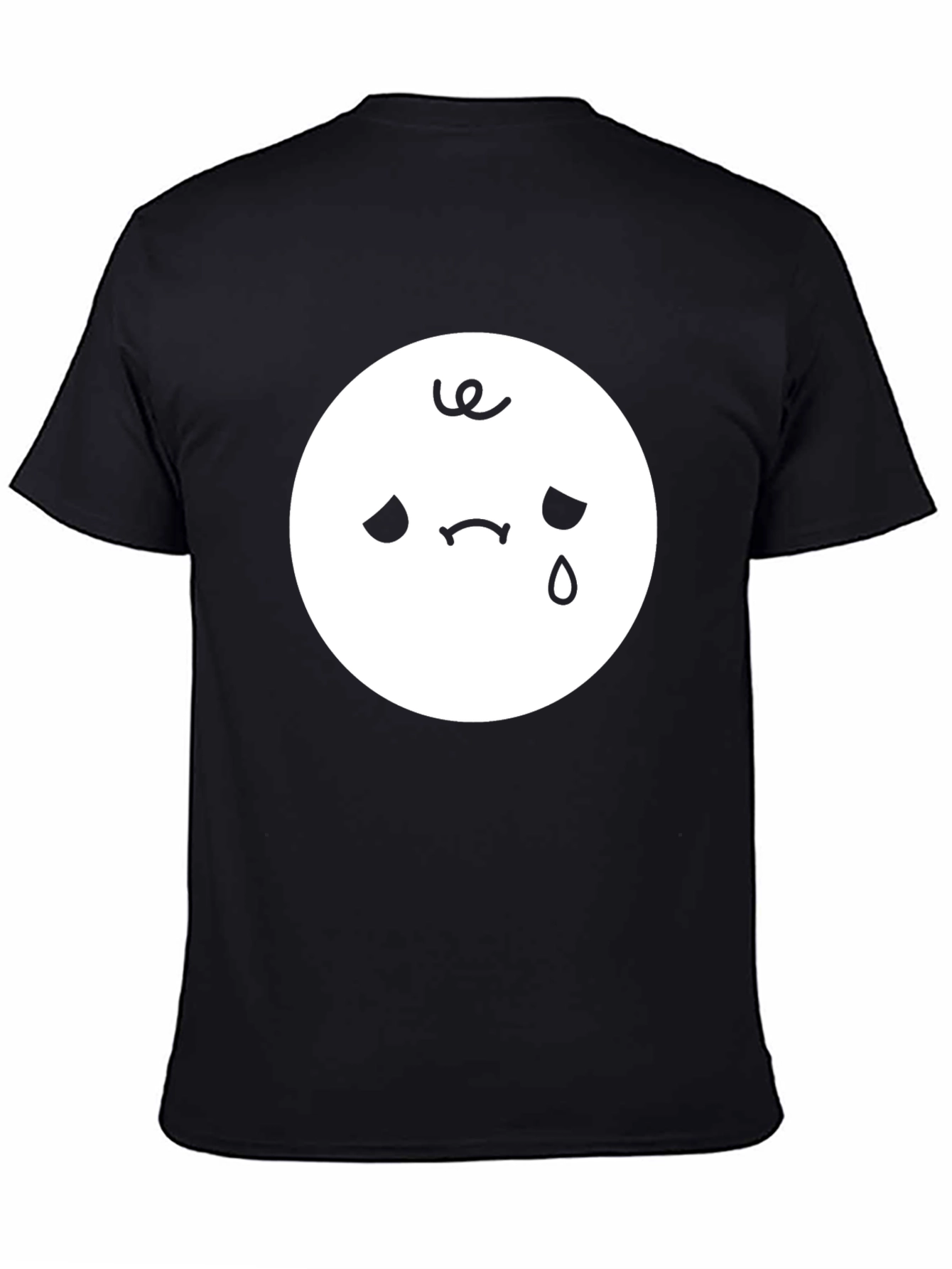 Sad Emoji Black T-Shirt - Unisex Style