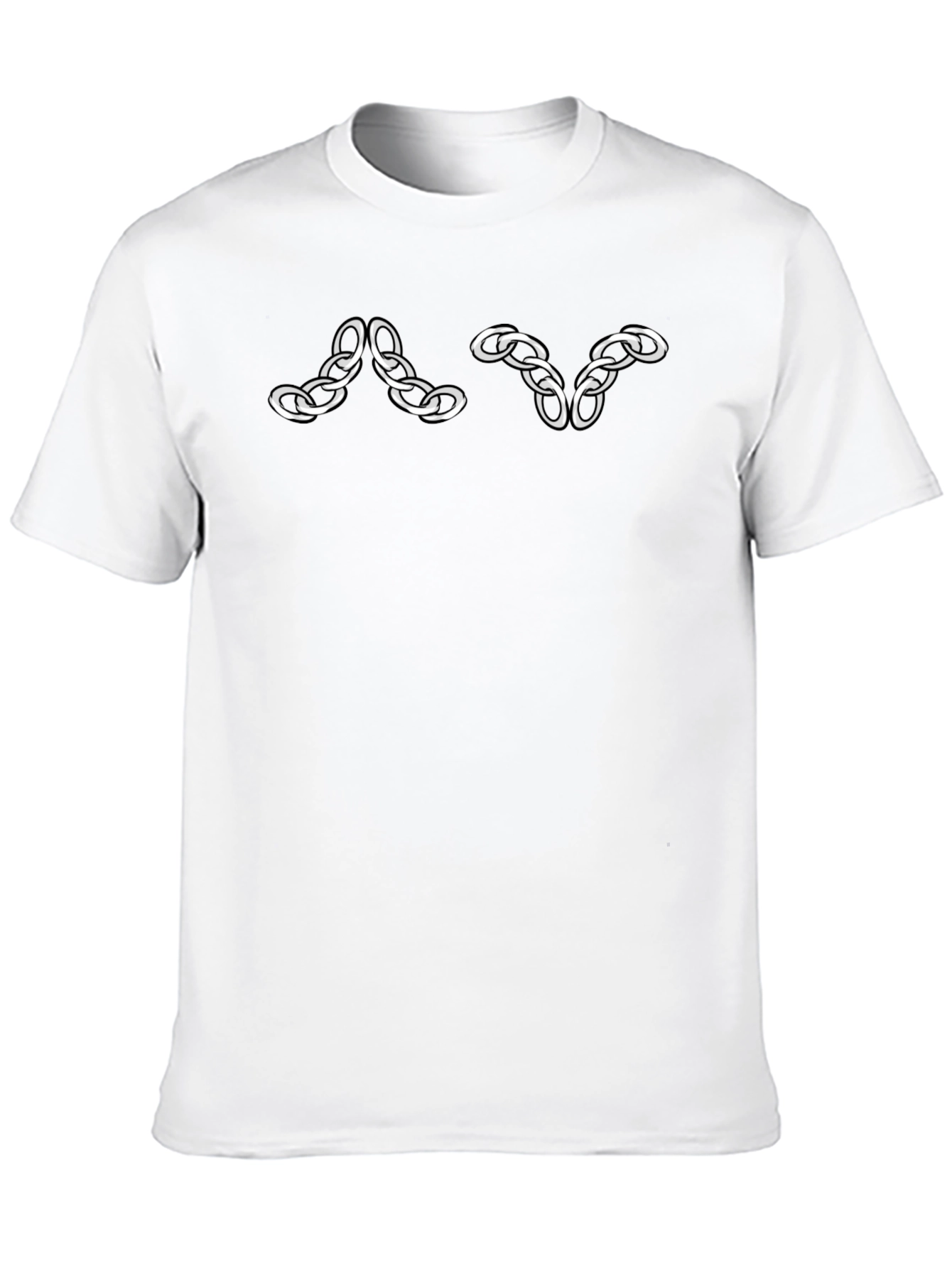 Black T-Shirt with Chain Link Design