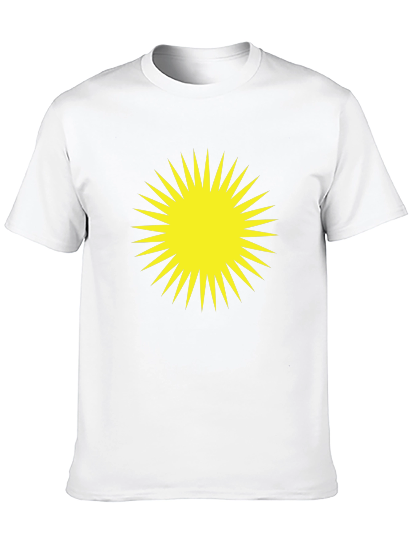 Bold Sunburst Graphic Tee - Black Cotton Blend Shirt