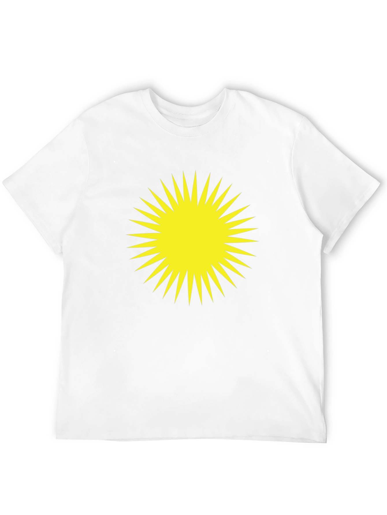 Bold Sunburst Graphic Tee - Black Cotton Blend Shirt