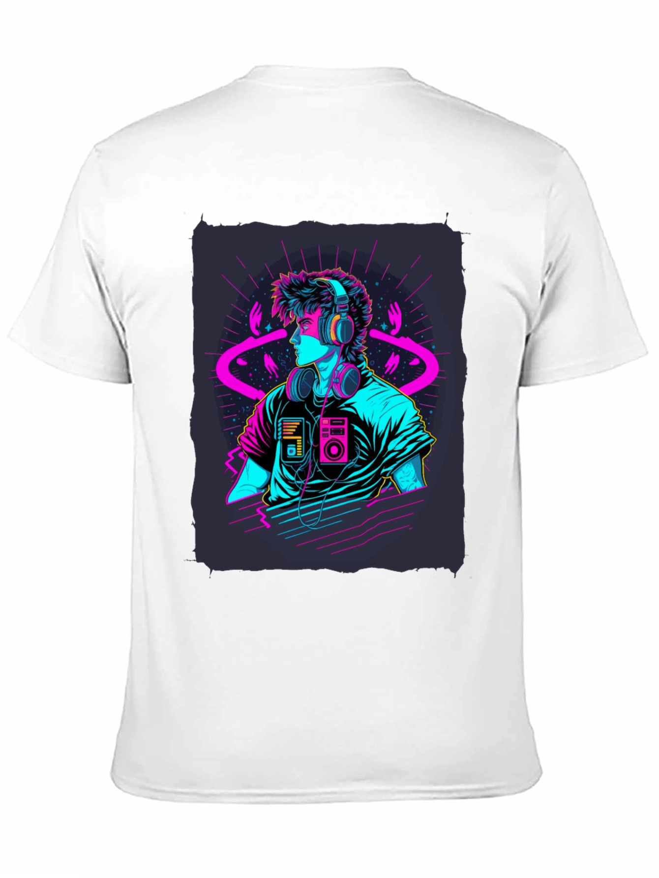 Retro Wave T-Shirt - 80s Neon Style