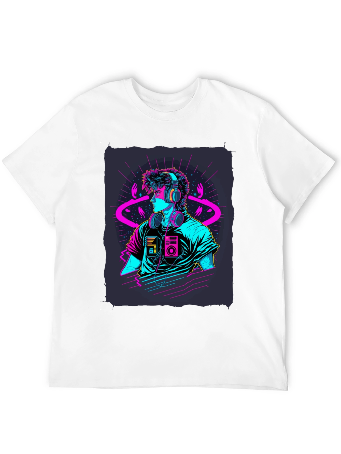Retro Wave T-Shirt - 80s Neon Style