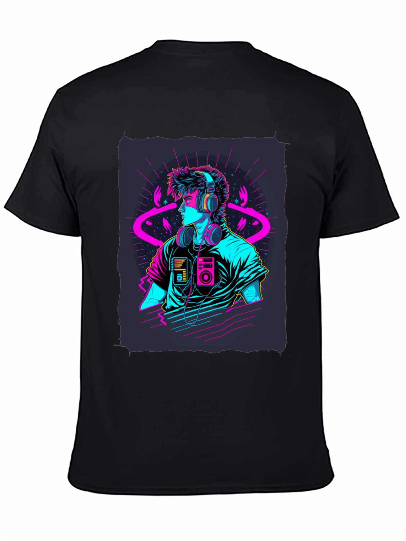 Retro Wave T-Shirt - 80s Neon Style