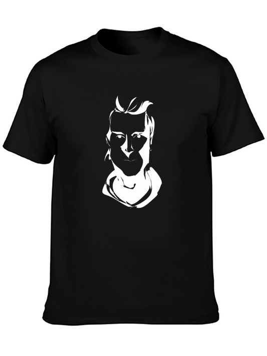 Stylish Black T-Shirt with Graphic Print