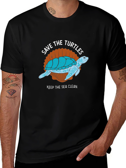 Save the Turtles Graphic Tee - Keep the Sea Clean