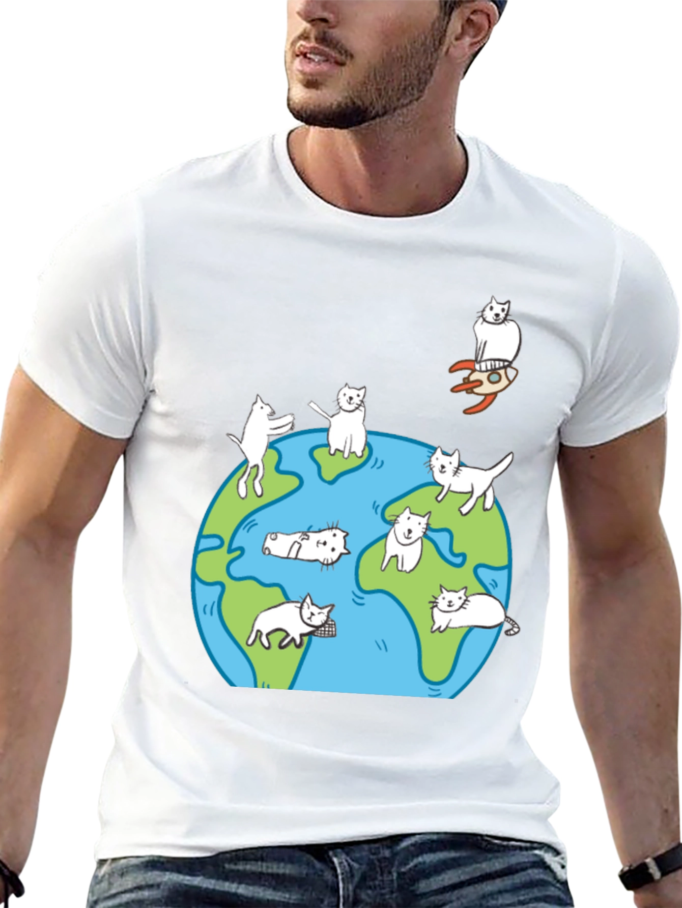 Cat World T-Shirt - Unisex Graphic Tee