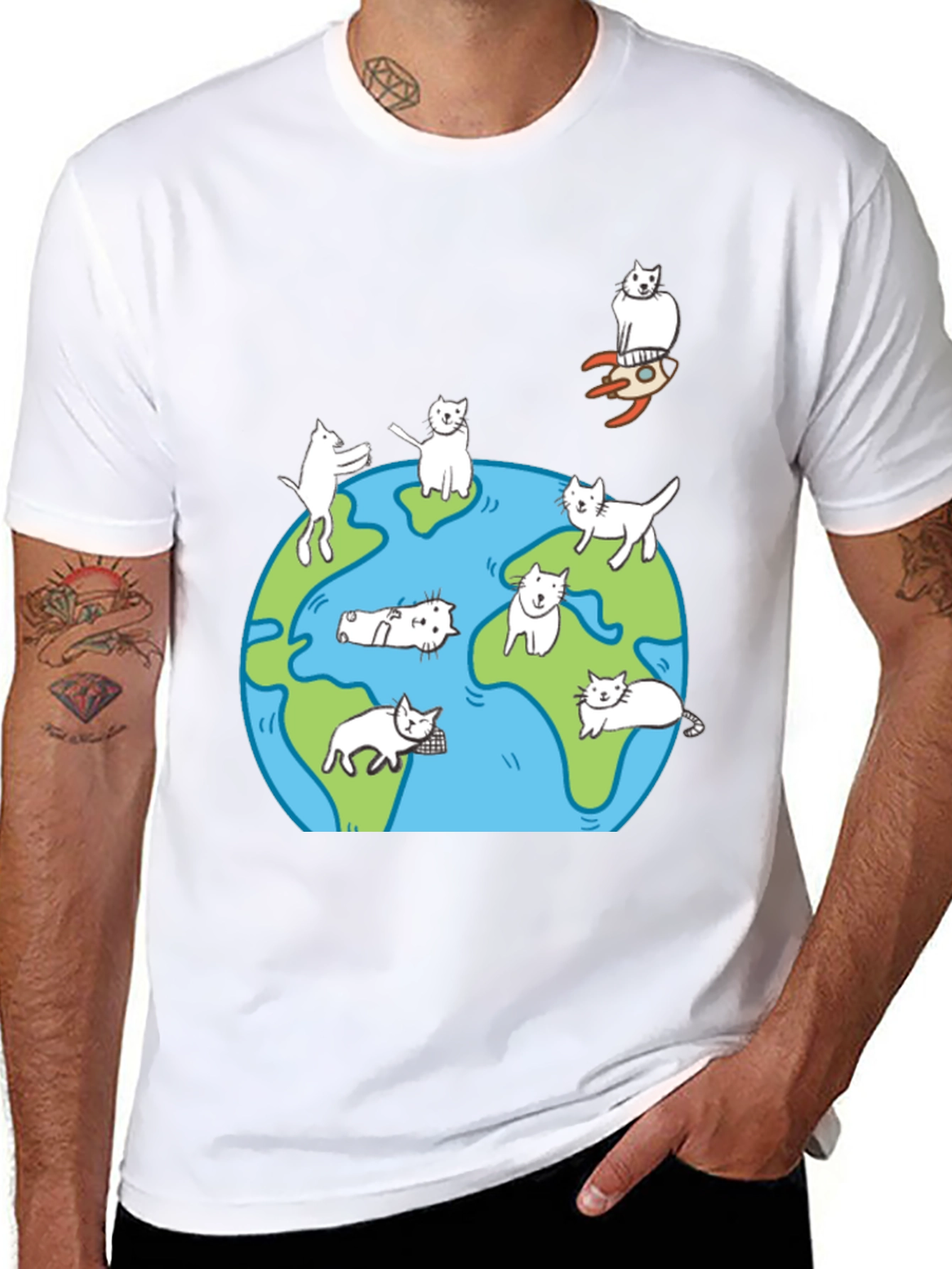 Cat World T-Shirt - Unisex Graphic Tee