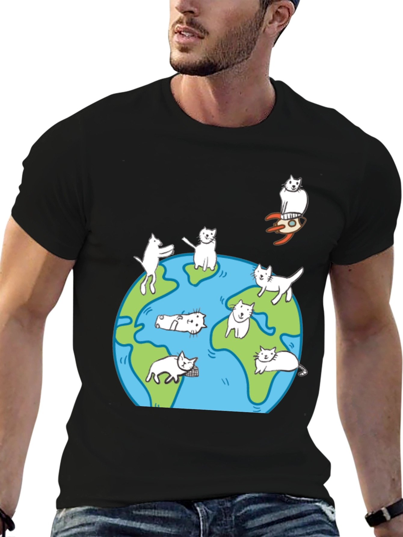 Cat World T-Shirt - Unisex Graphic Tee