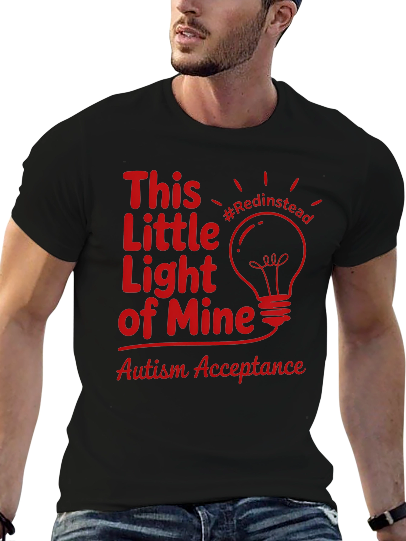 Autism Acceptance Light T-Shirt #Redinstead