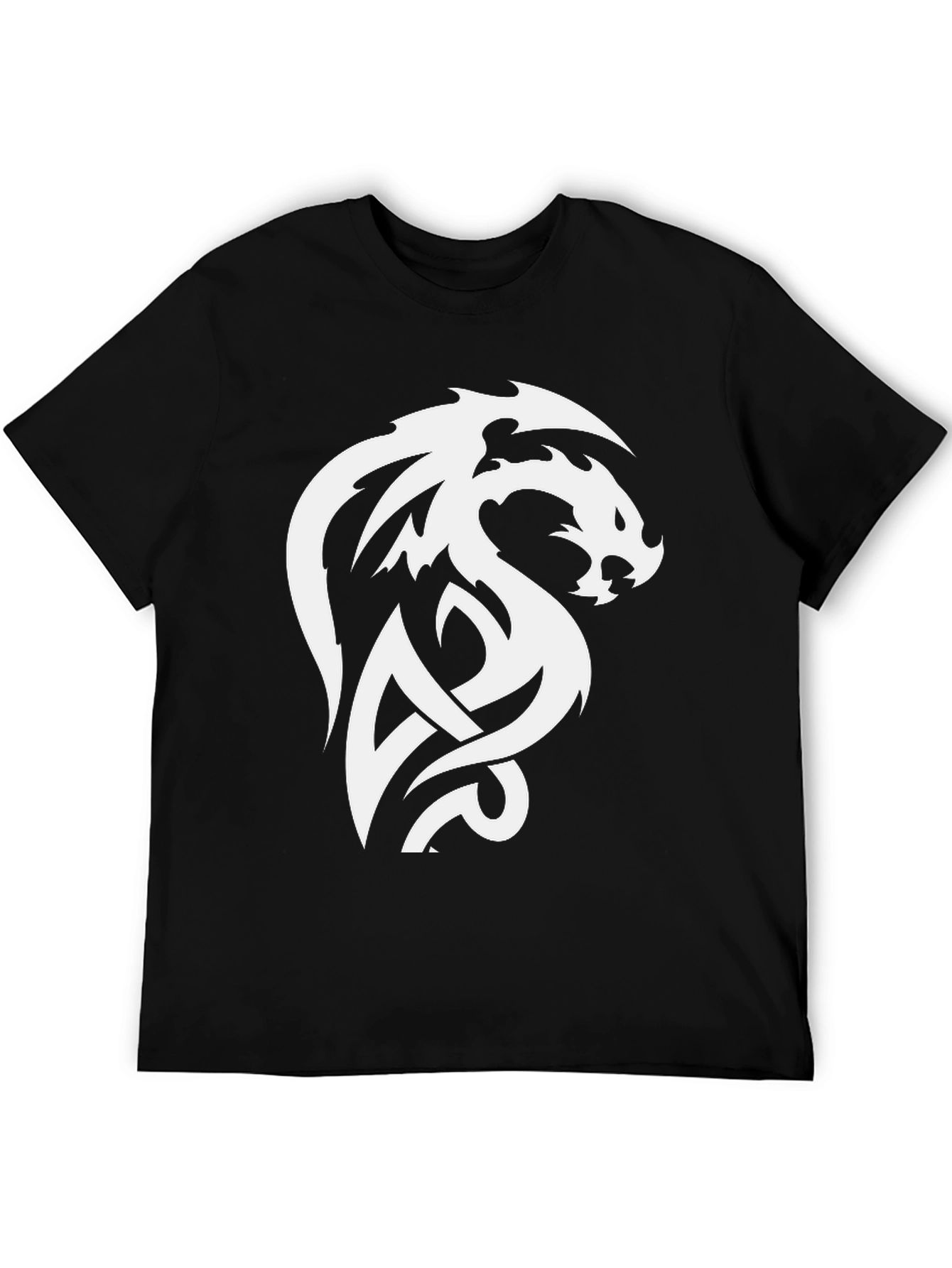 Black Dragon Celtic Knot Graphic T-Shirt