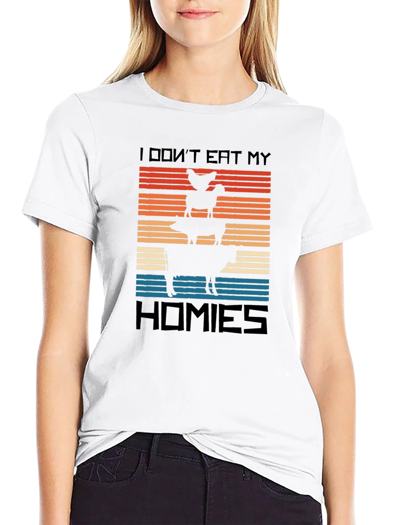 Vegan I Dont Eat My Homies Graphic Tee