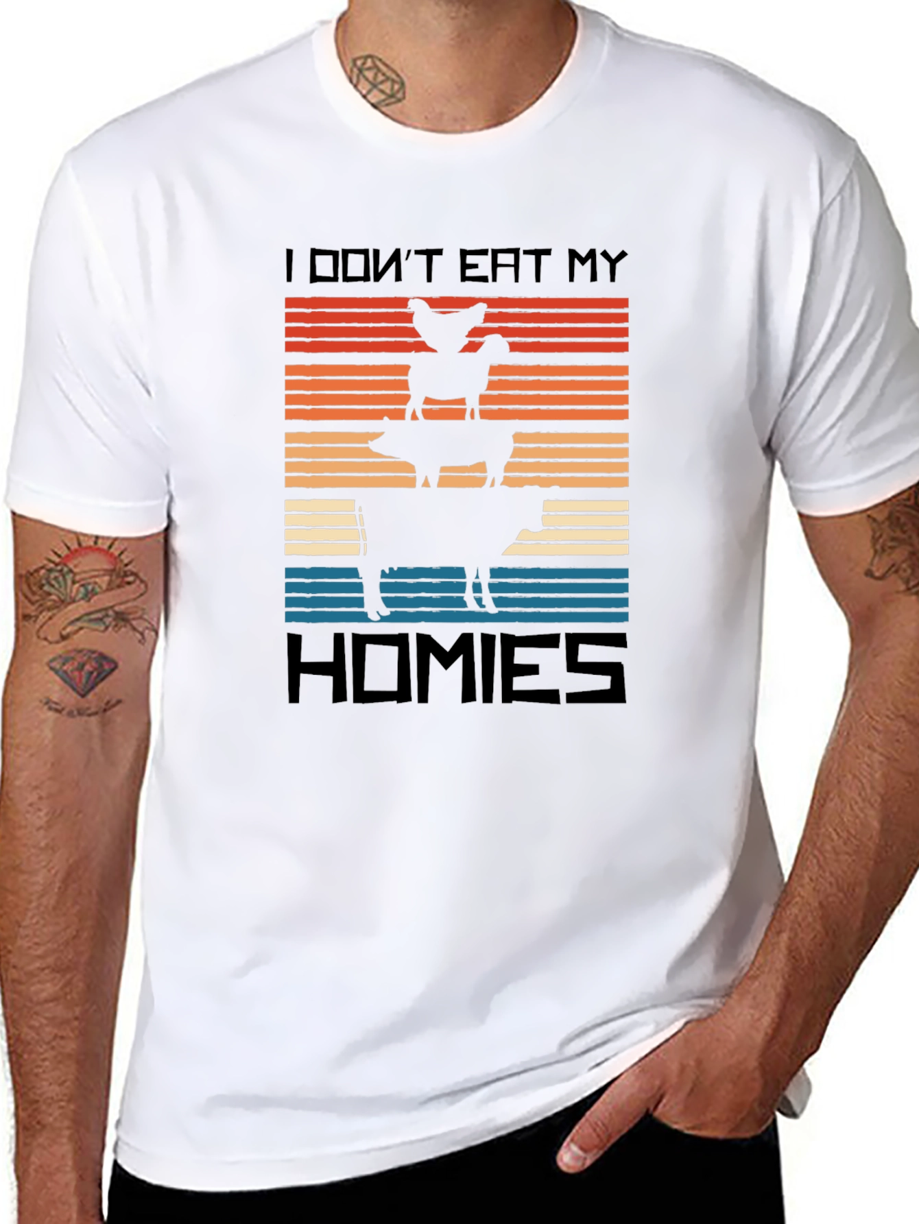 Vegan I Dont Eat My Homies Graphic Tee