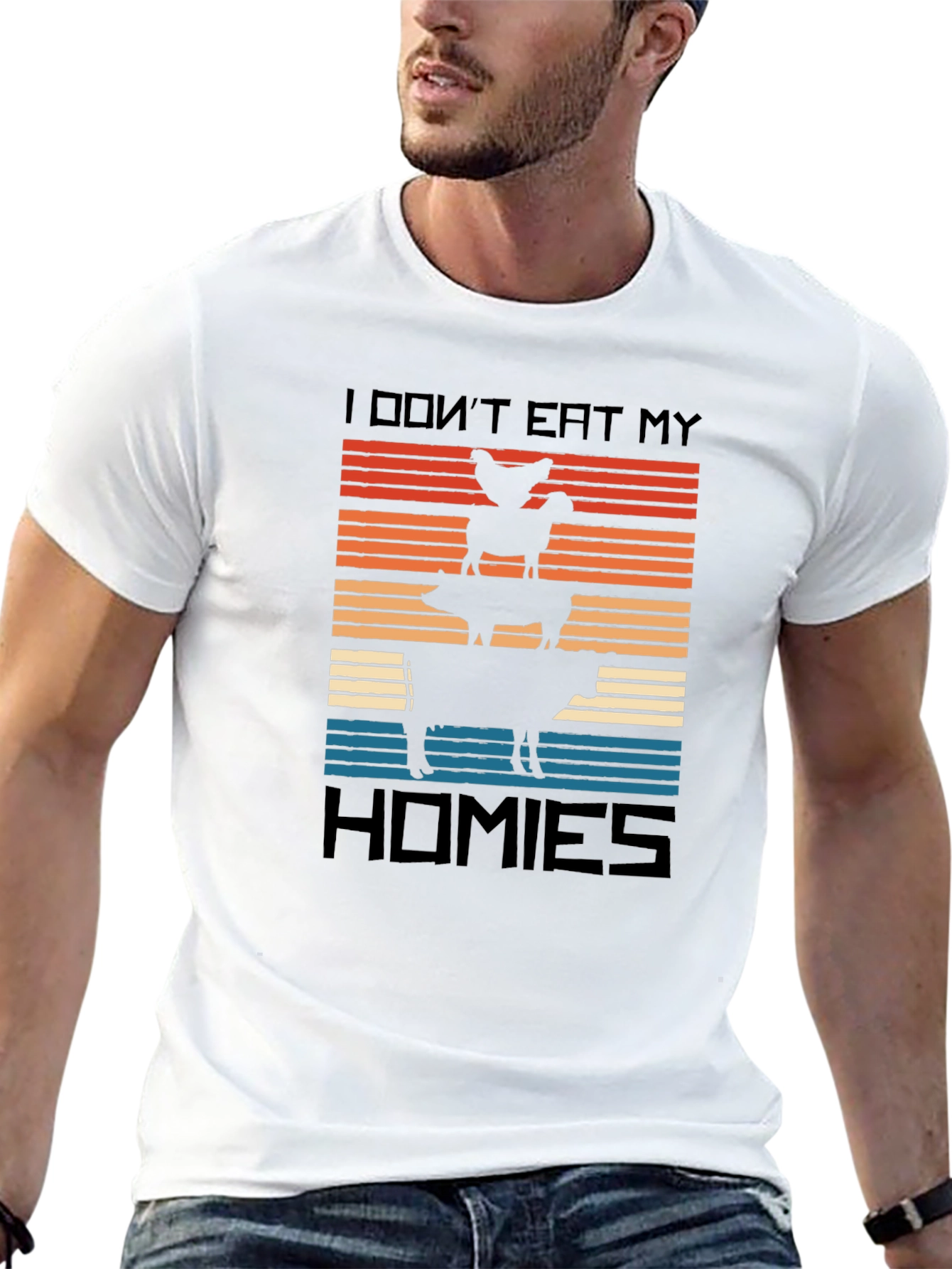 Vegan I Dont Eat My Homies Graphic Tee
