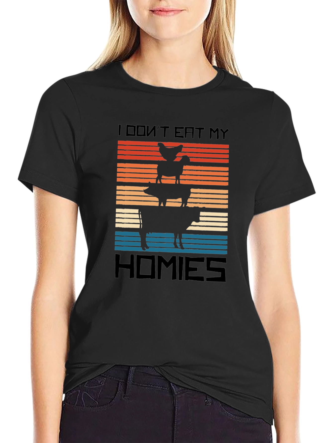Vegan I Dont Eat My Homies Graphic Tee