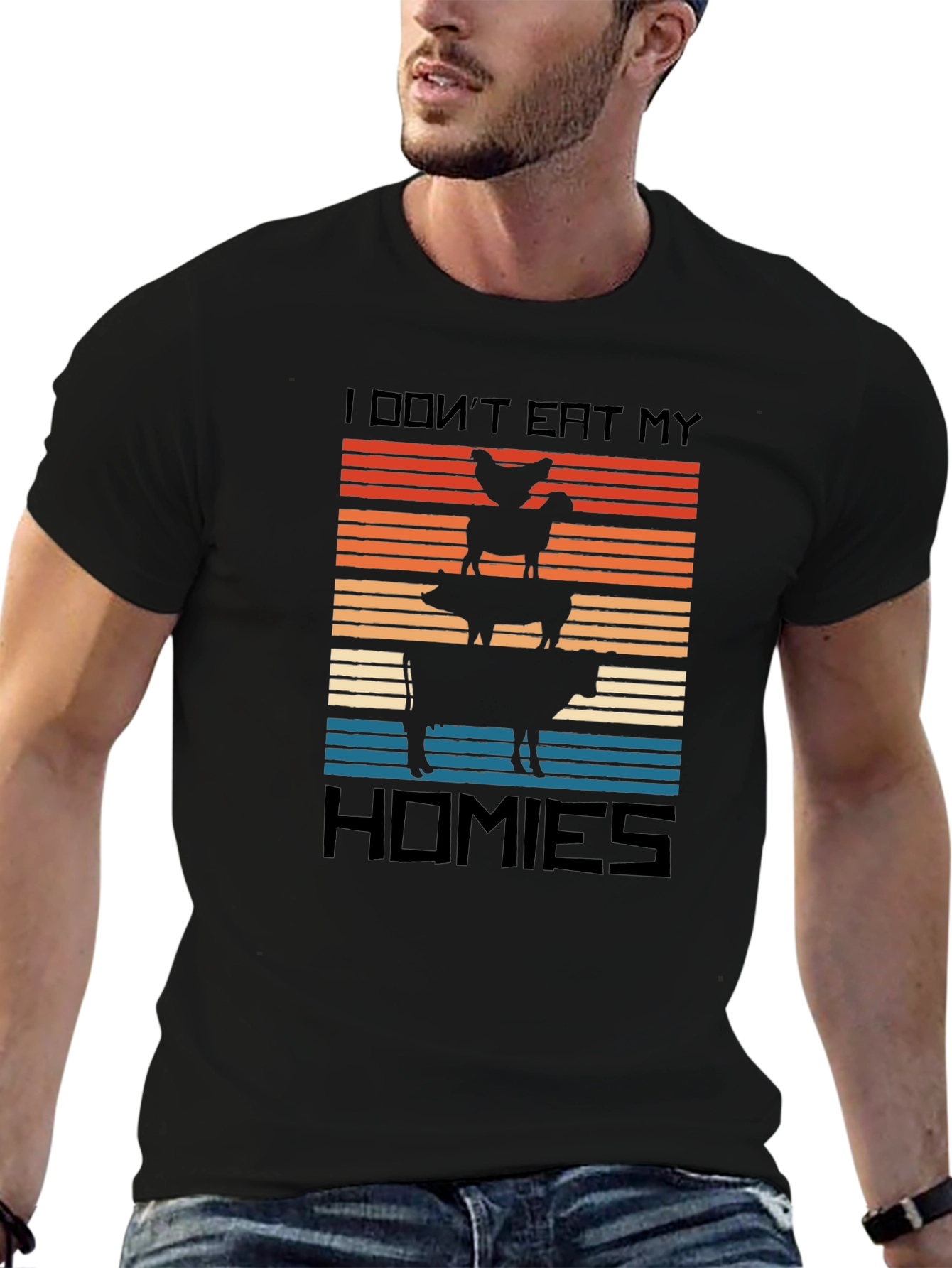 Vegan I Dont Eat My Homies Graphic Tee