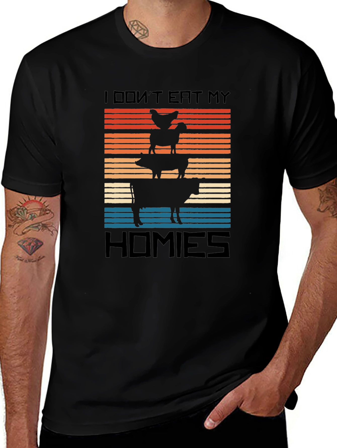 Vegan I Dont Eat My Homies Graphic Tee