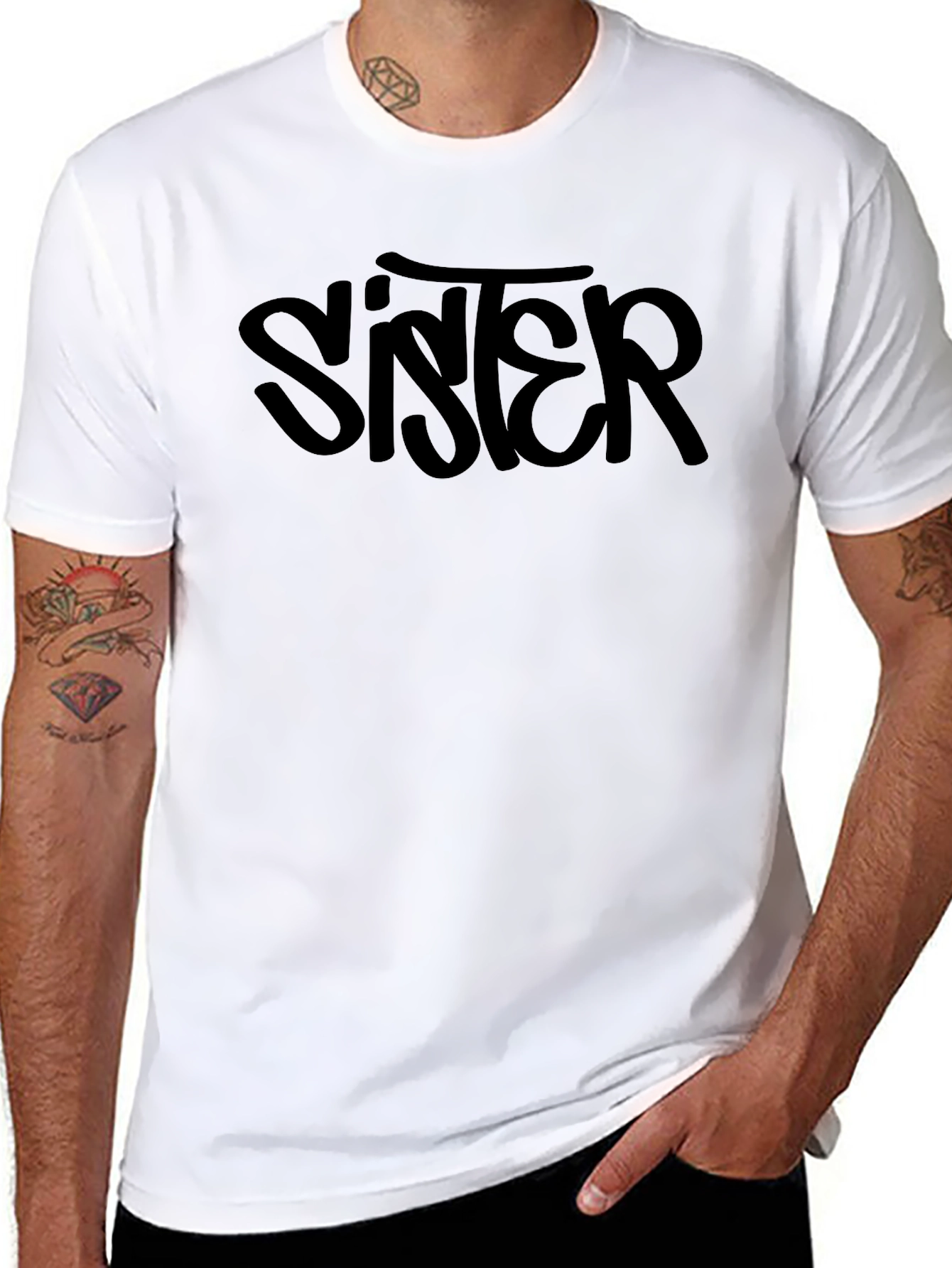 Sister T-Shirt - Black Graphic Tee