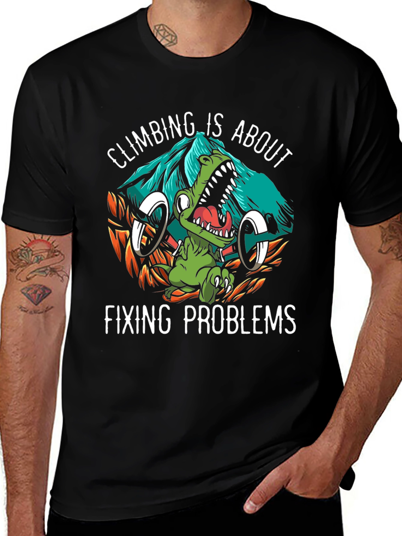Climbing Dinosaur Graphic Tee