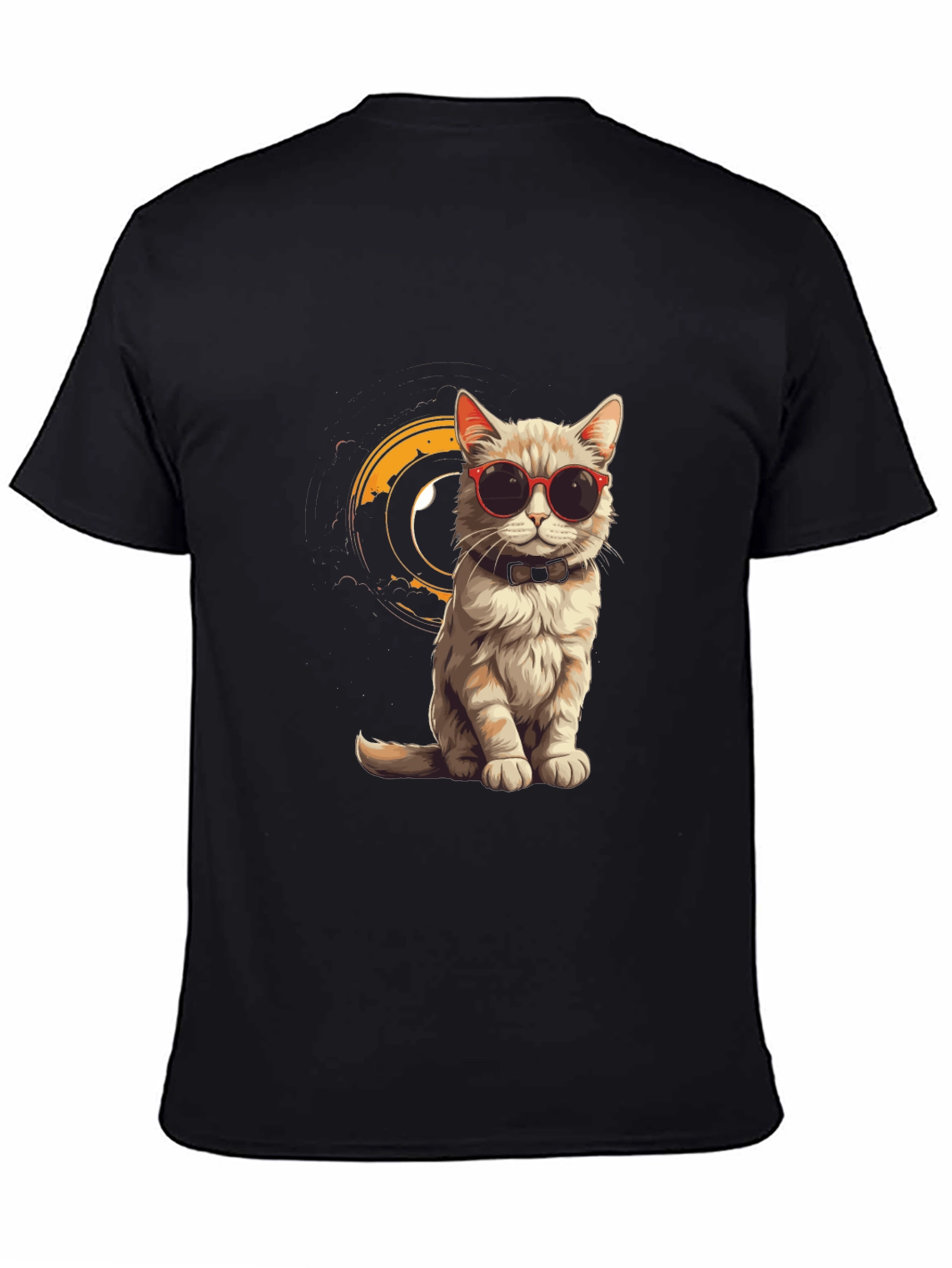 Cool Cat Tee - Stylish Black Graphic T-Shirt