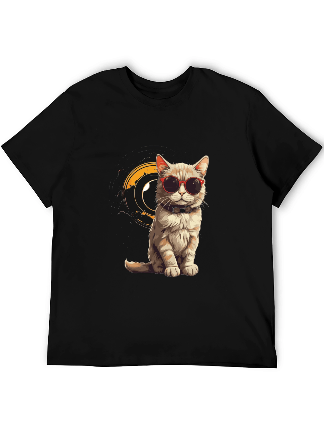 Cool Cat Tee - Stylish Black Graphic T-Shirt