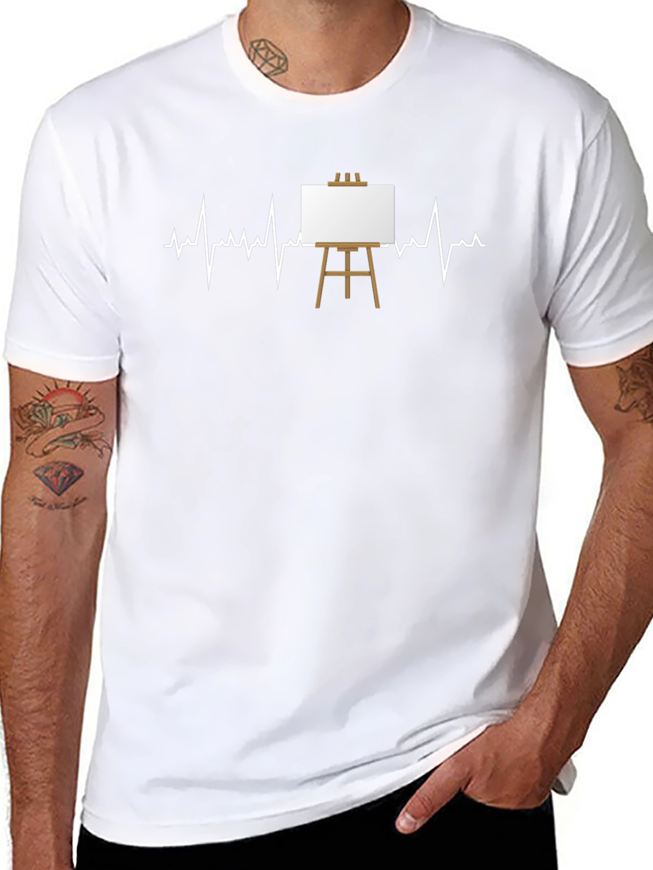 Artist Heartbeat T-Shirt - Creative Graphic Tee