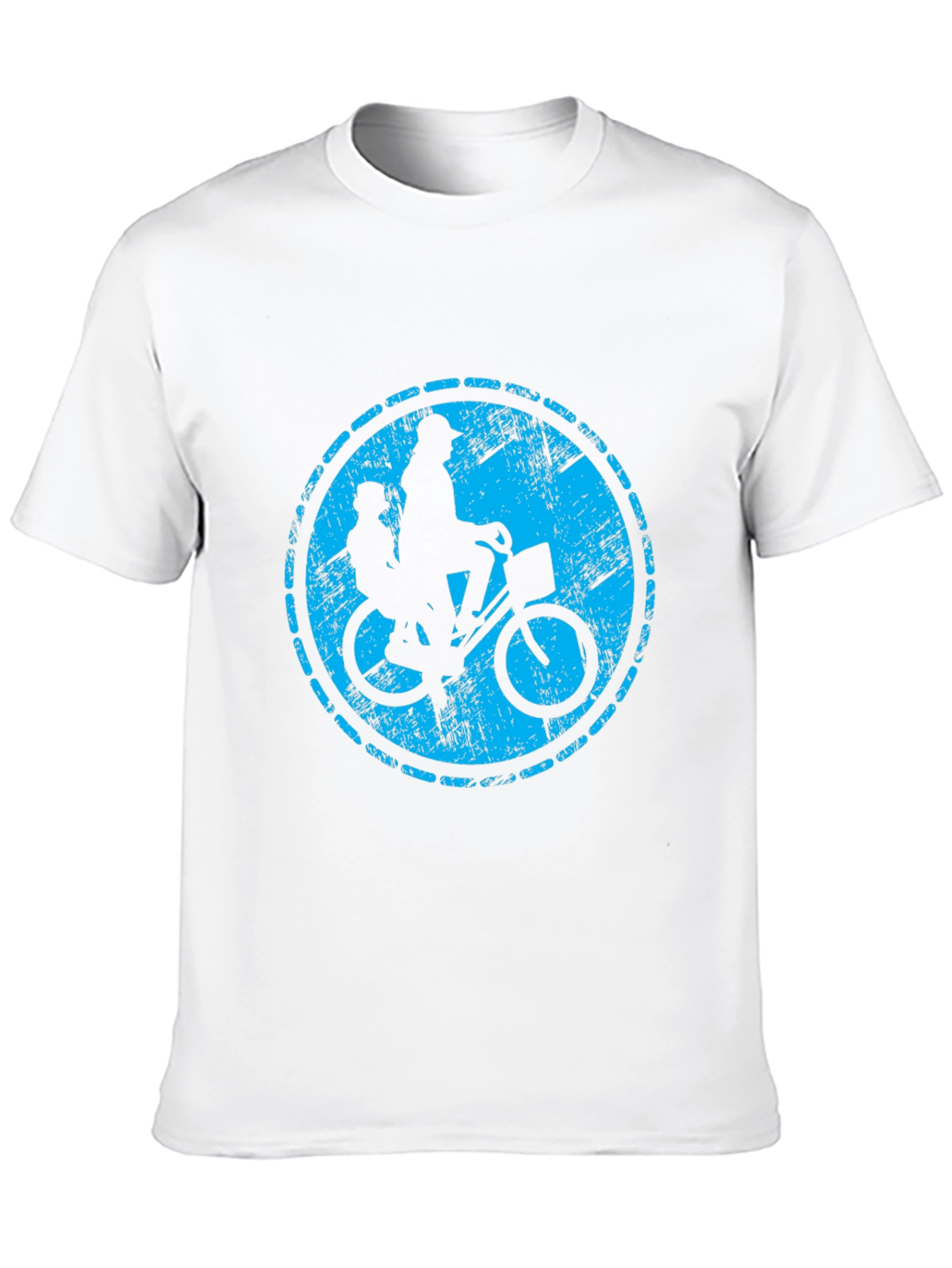 Retro Bicycle Ride Graphic T-Shirt - Black
