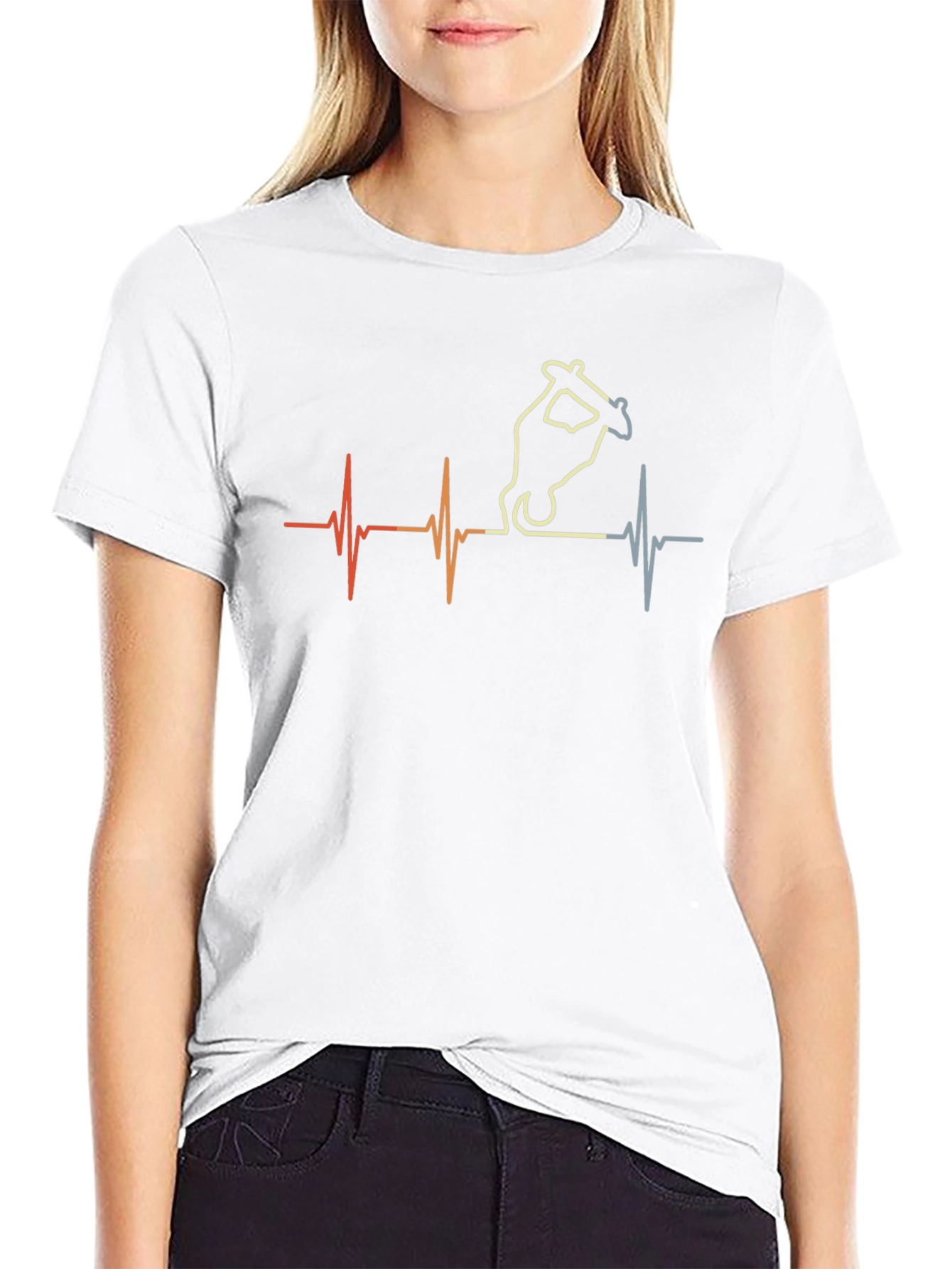 Skateboard Heartbeat Graphic Tee