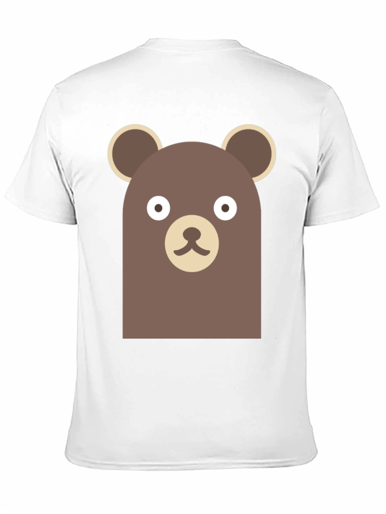 Cute Brown Bear Graphic Black T-Shirt
