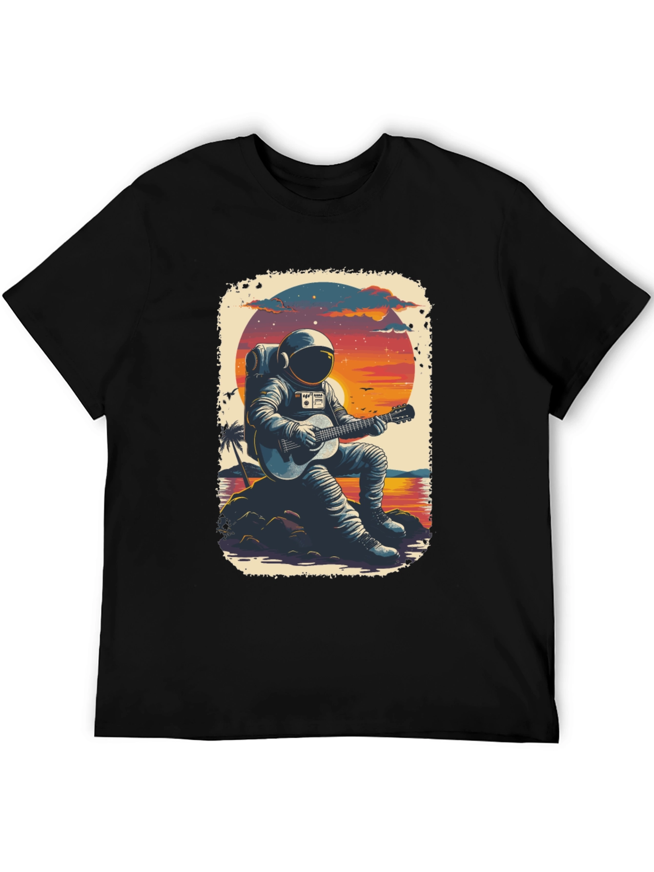 Astronaut Guitarist Graphic Tee