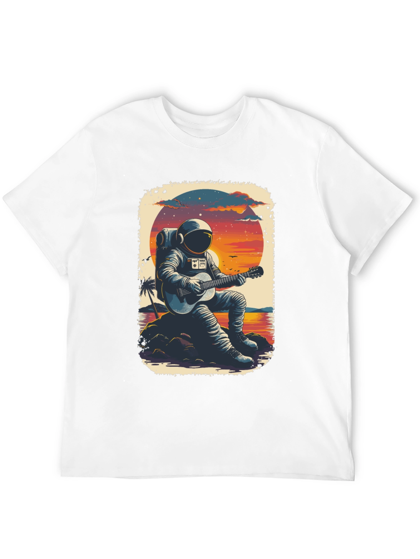 Astronaut Guitarist Graphic Tee