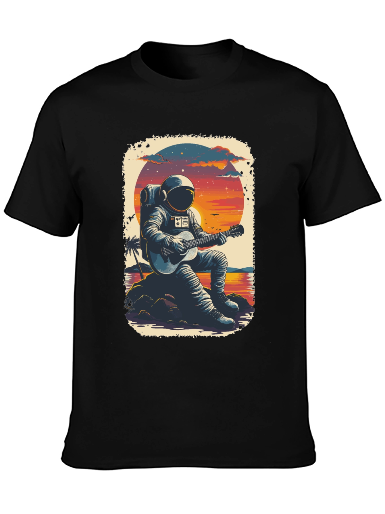 Astronaut Guitarist Graphic Tee