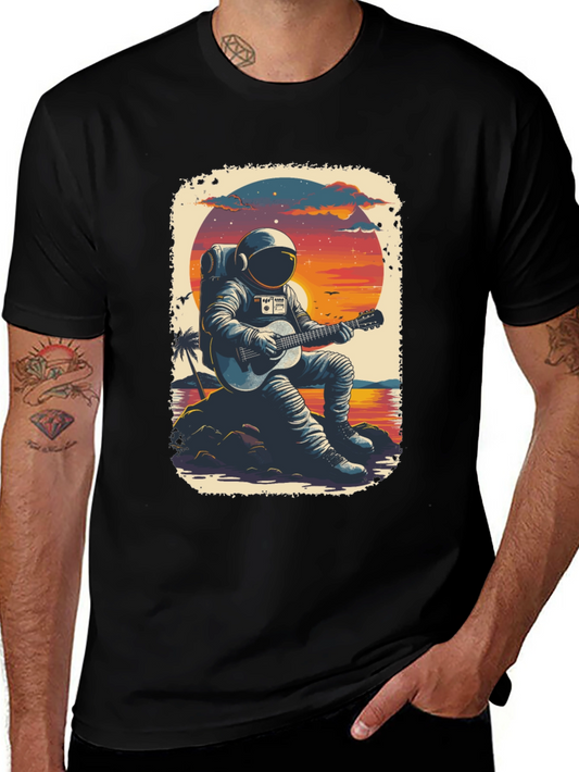 Astronaut Guitarist Graphic Tee