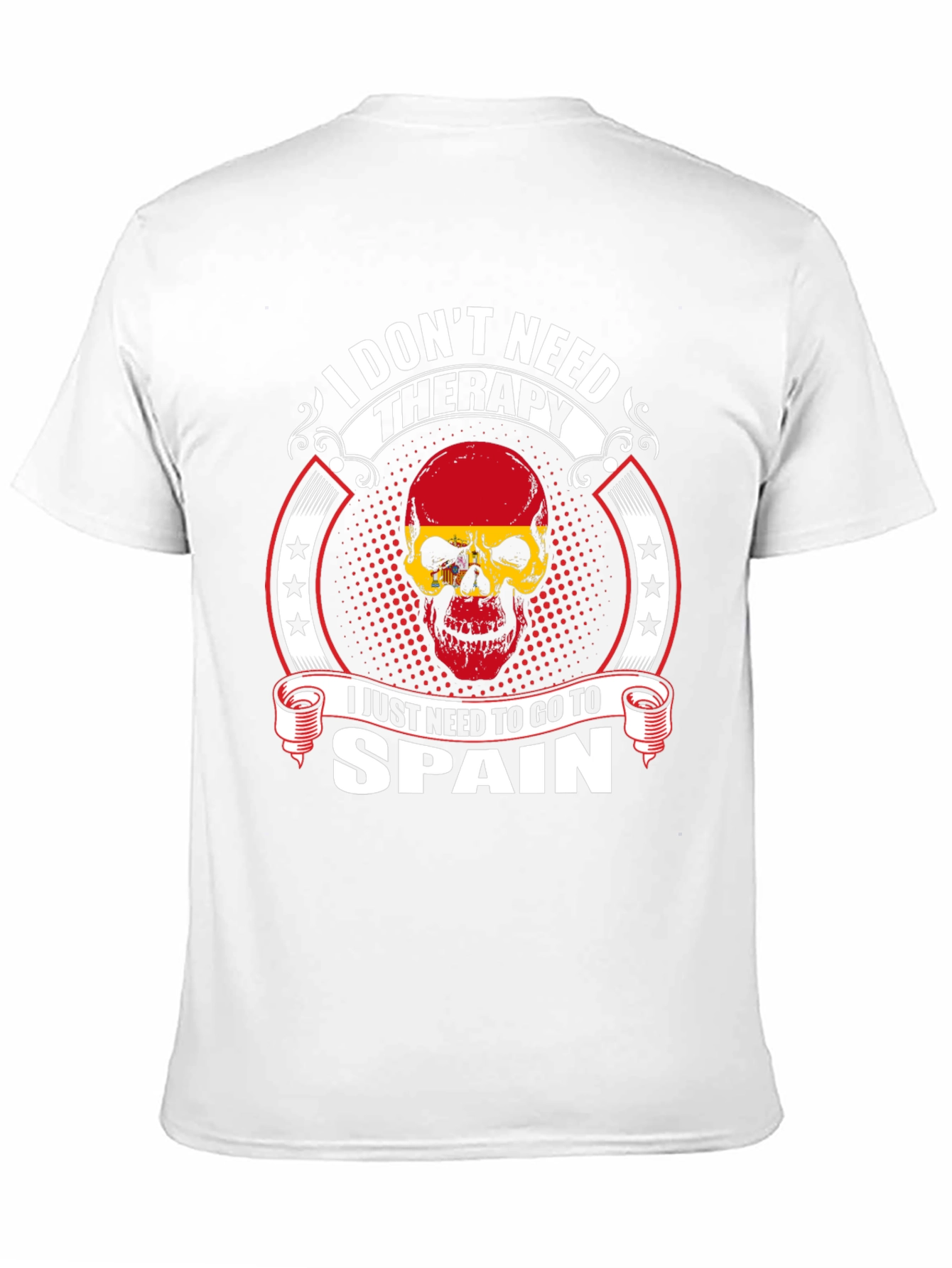 Spain Therapy Skull Graphic T-Shirt