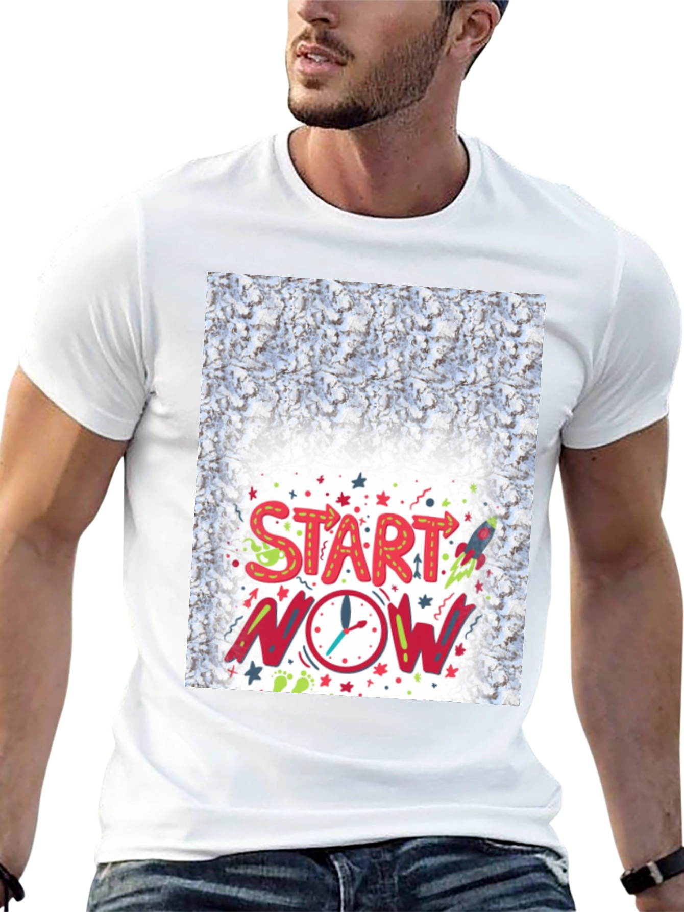 Start Now Graphic Tee - Motivational Design
