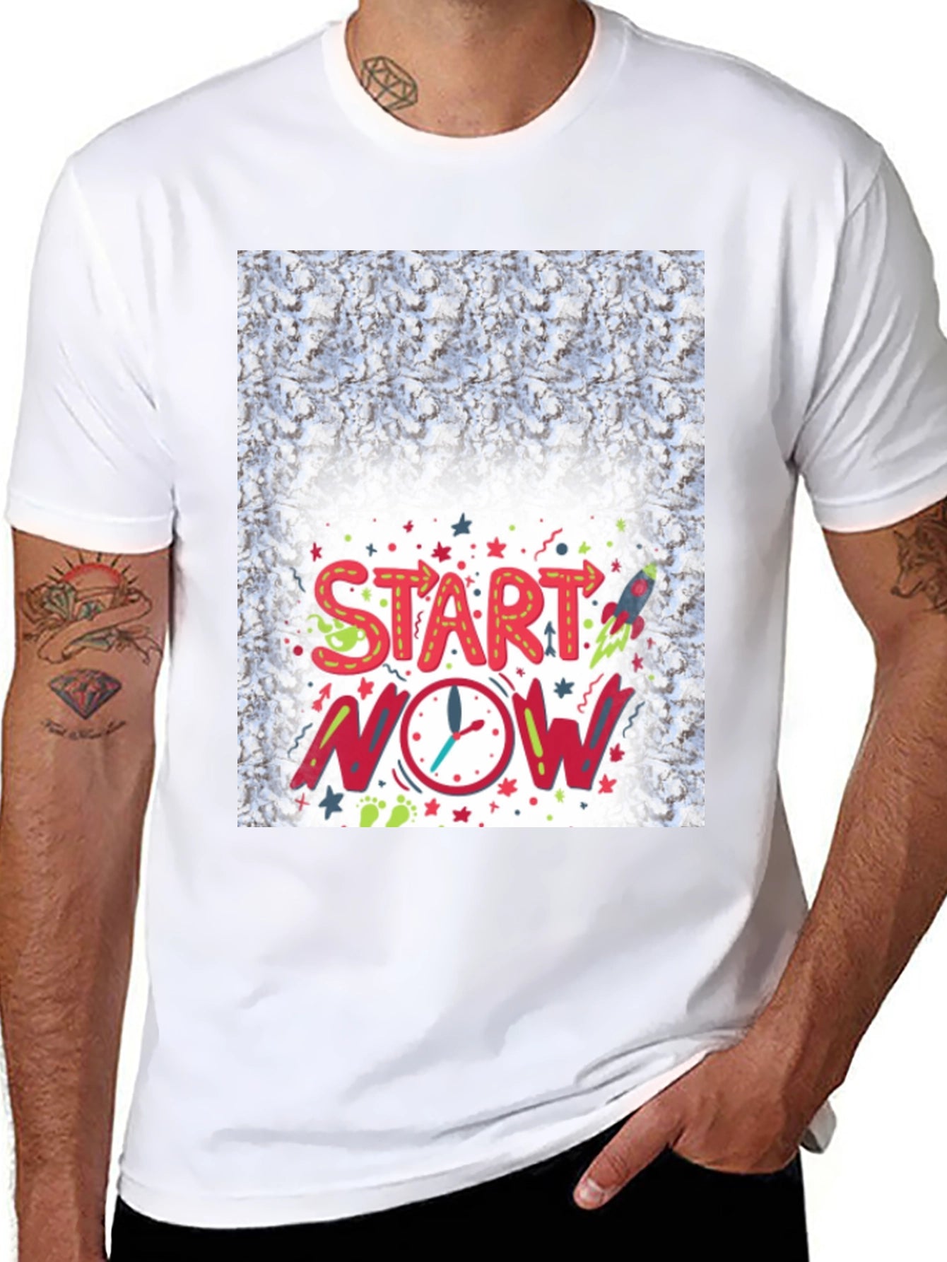 Start Now Graphic Tee - Motivational Design