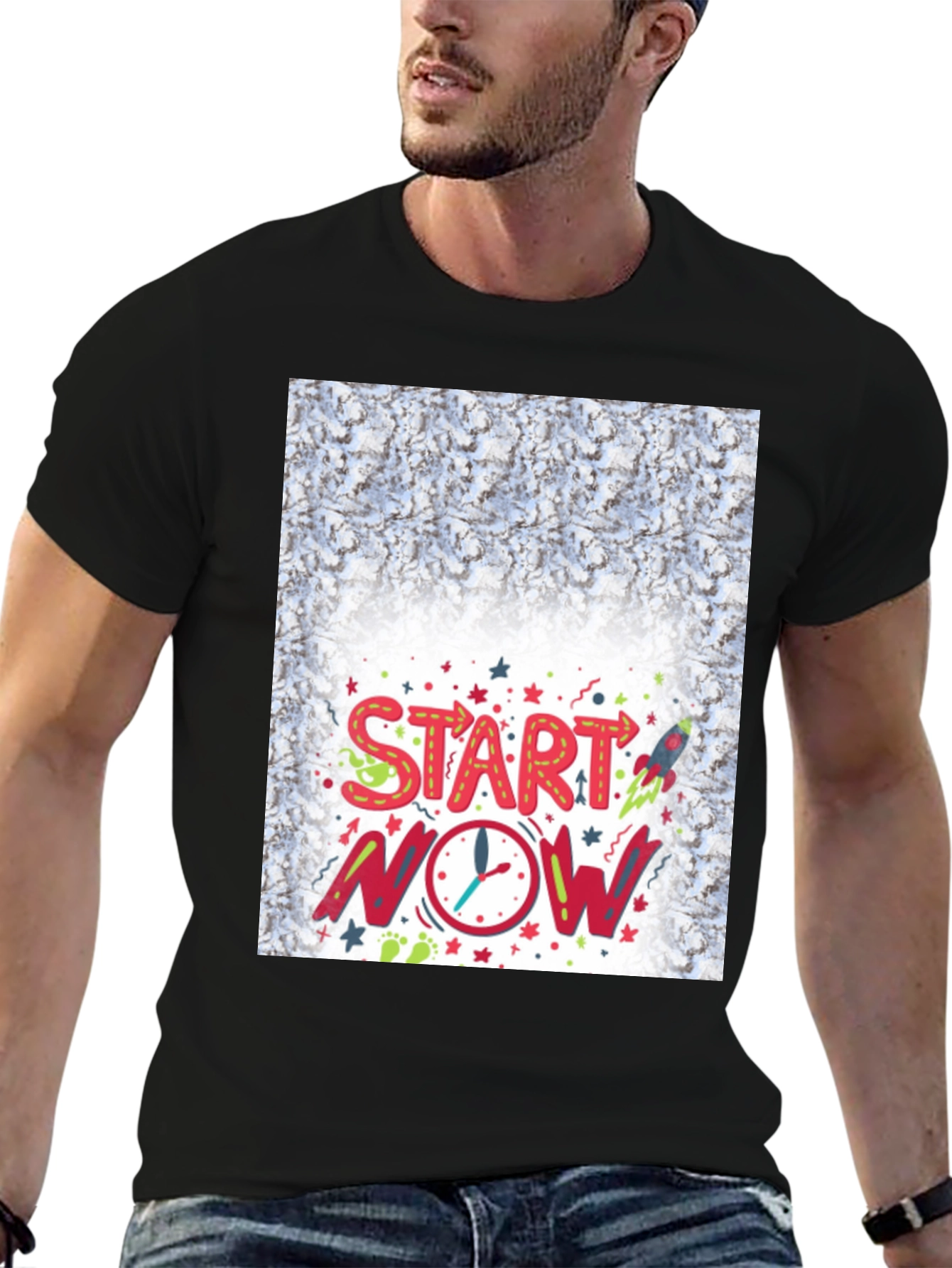 Start Now Graphic Tee - Motivational Design
