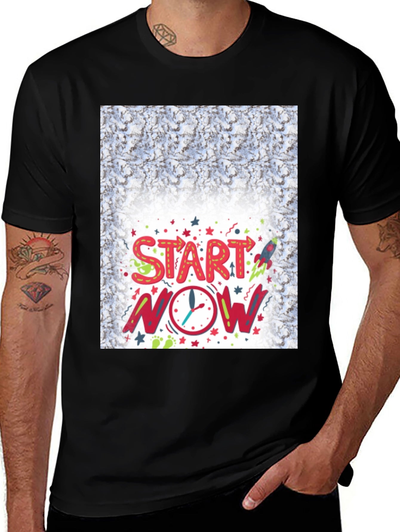 Start Now Graphic Tee - Motivational Design