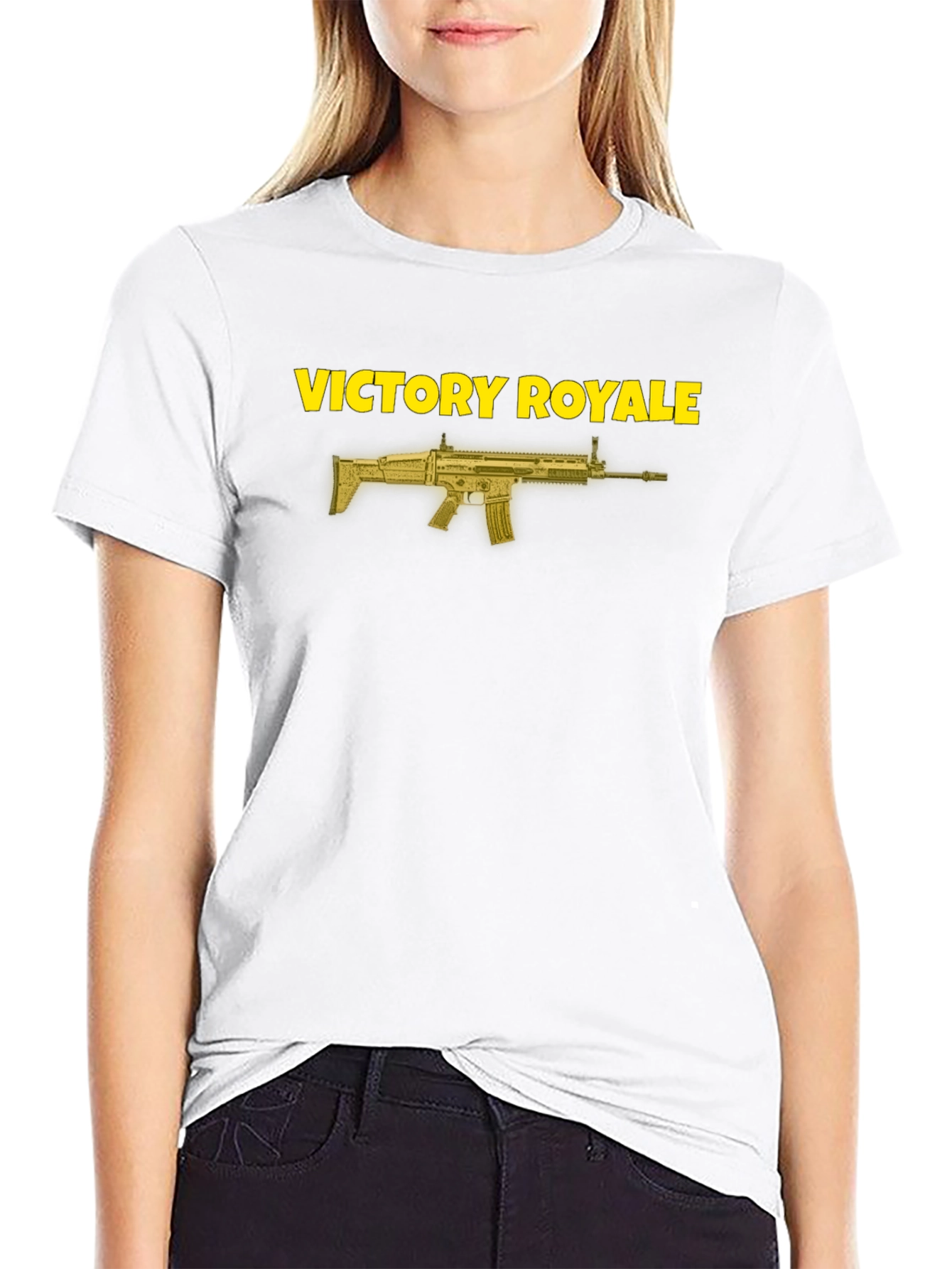 Victory Royale Graphic Tee - Black Cotton T-Shirt