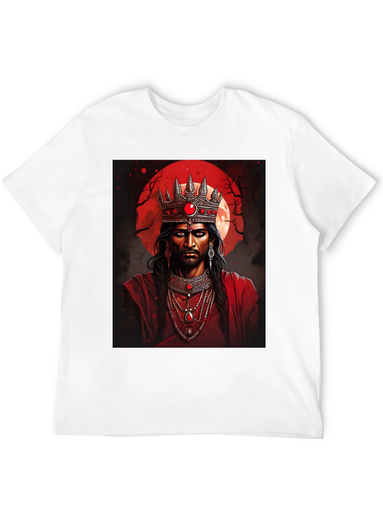Crimson King Graphic Tee - Regal Gothic Style