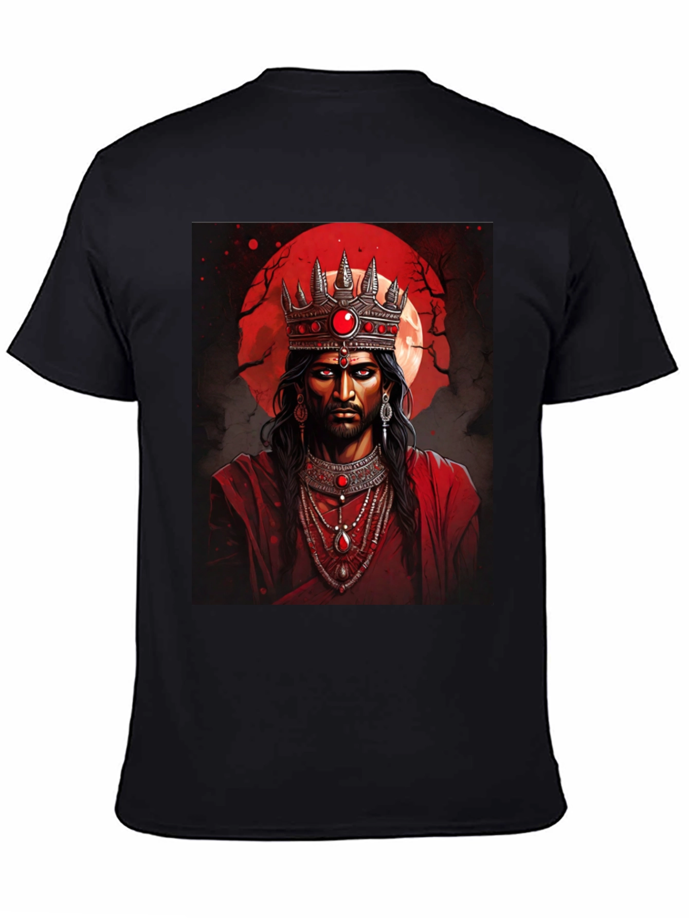 Crimson King Graphic Tee - Regal Gothic Style