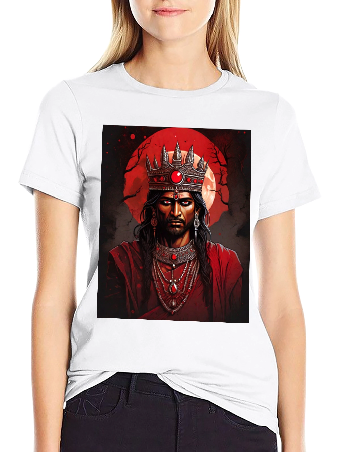 Crimson King Graphic Tee - Regal Gothic Style