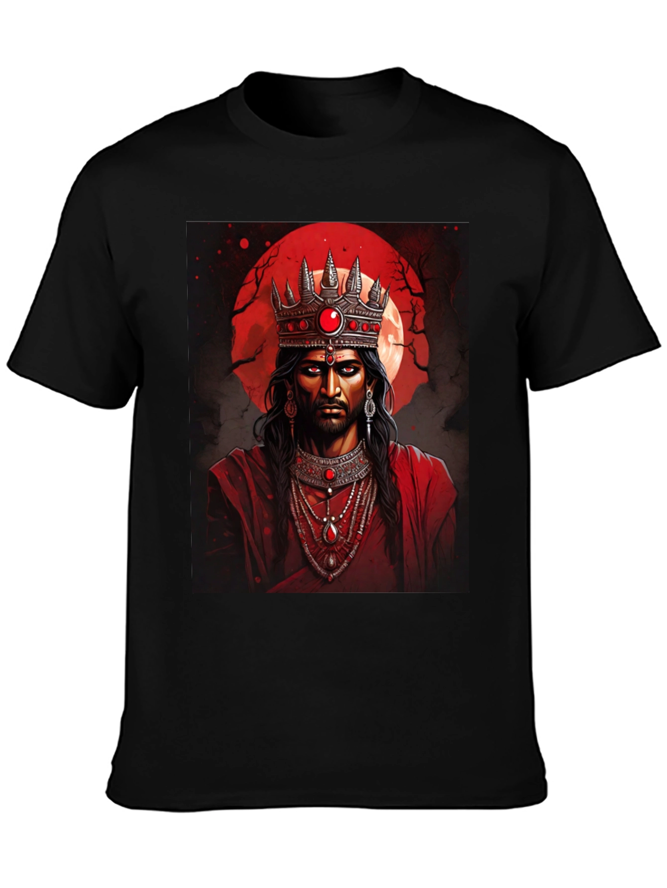 Crimson King Graphic Tee - Regal Gothic Style