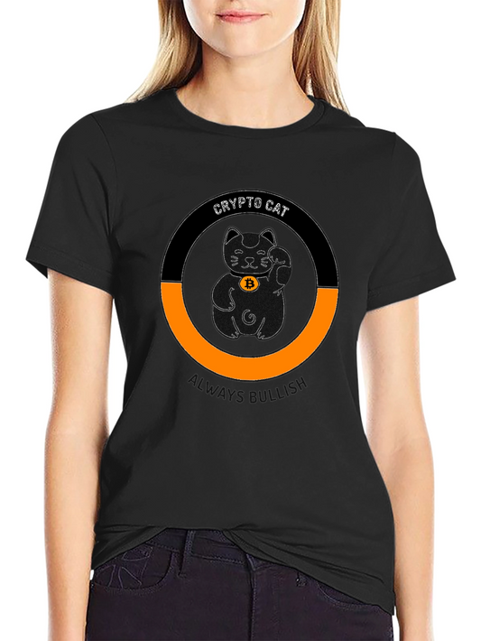 Crypto Cat Bitcoin Bullish T-Shirt
