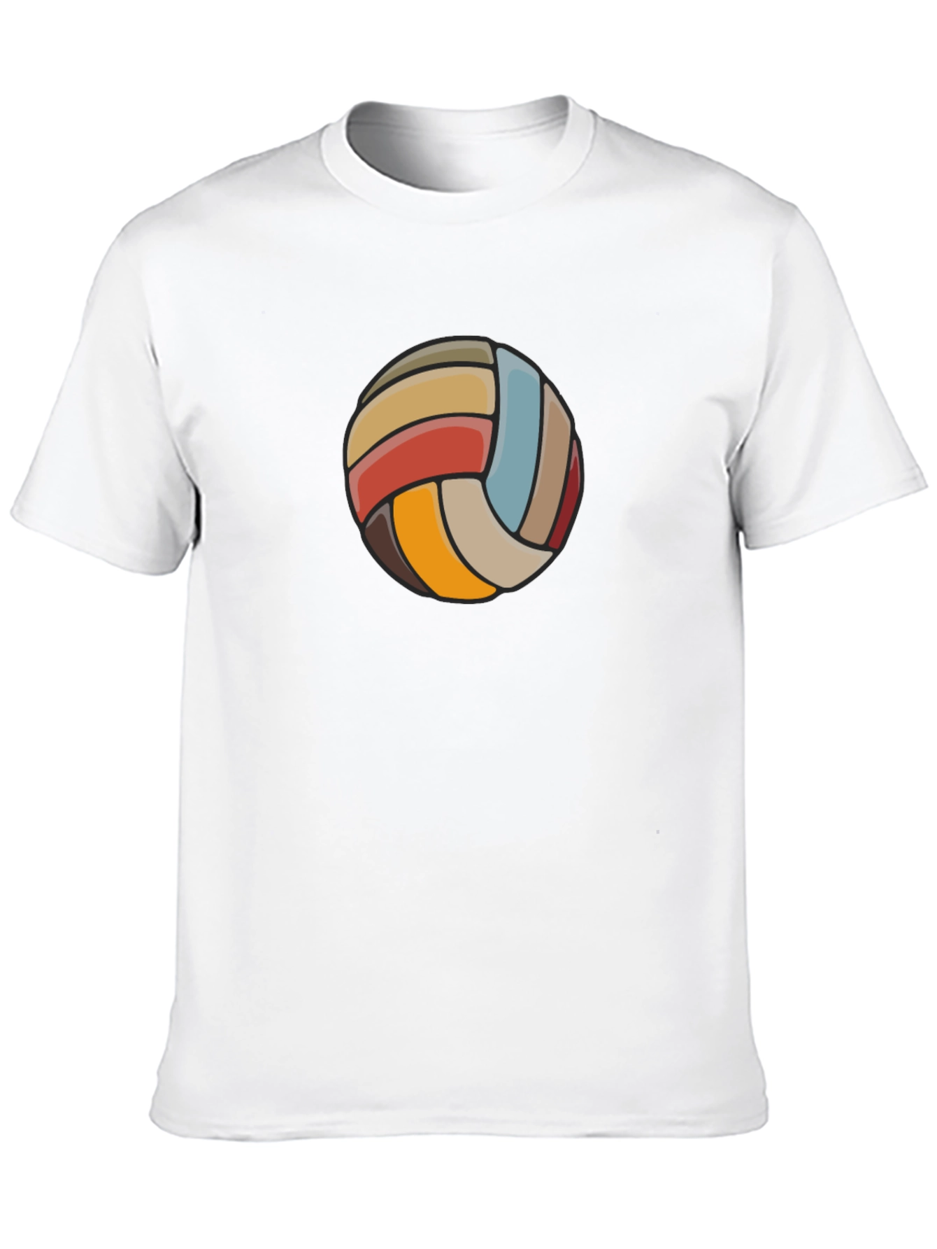 Retro Volleyball Graphic Tee - Black