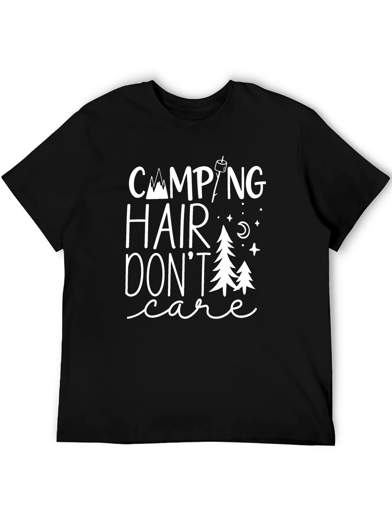 Camping Hair Dont Care Graphic Tee