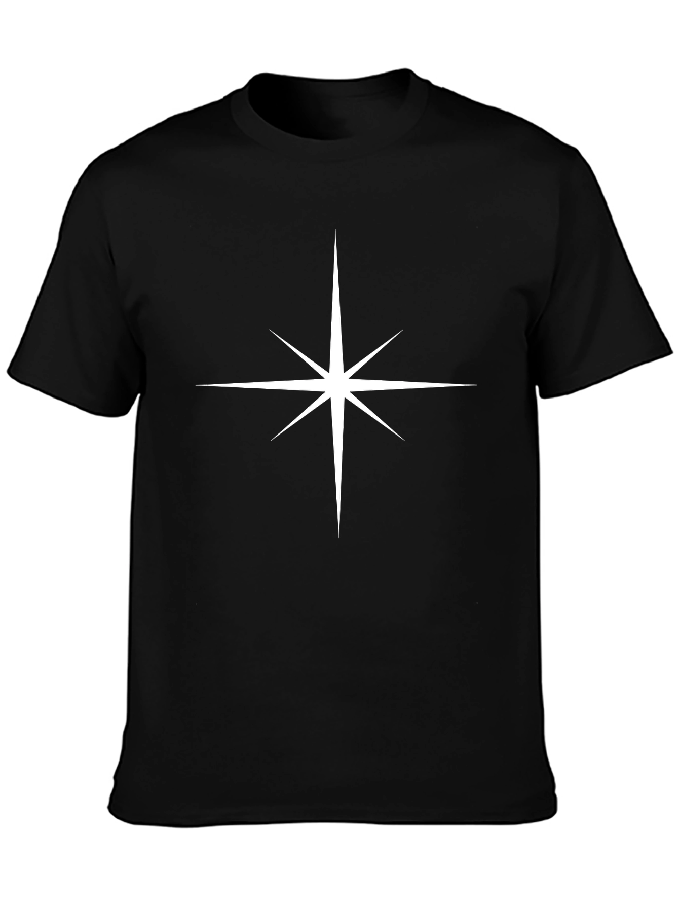 Star Graphic Black Cotton T-Shirt