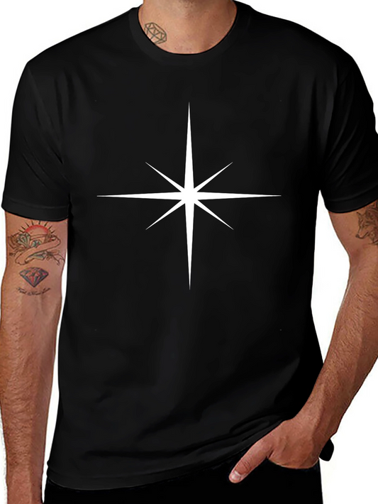 Star Graphic Black Cotton T-Shirt